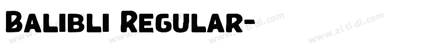 Balibli Regular字体转换 Balibli Regular字体转换